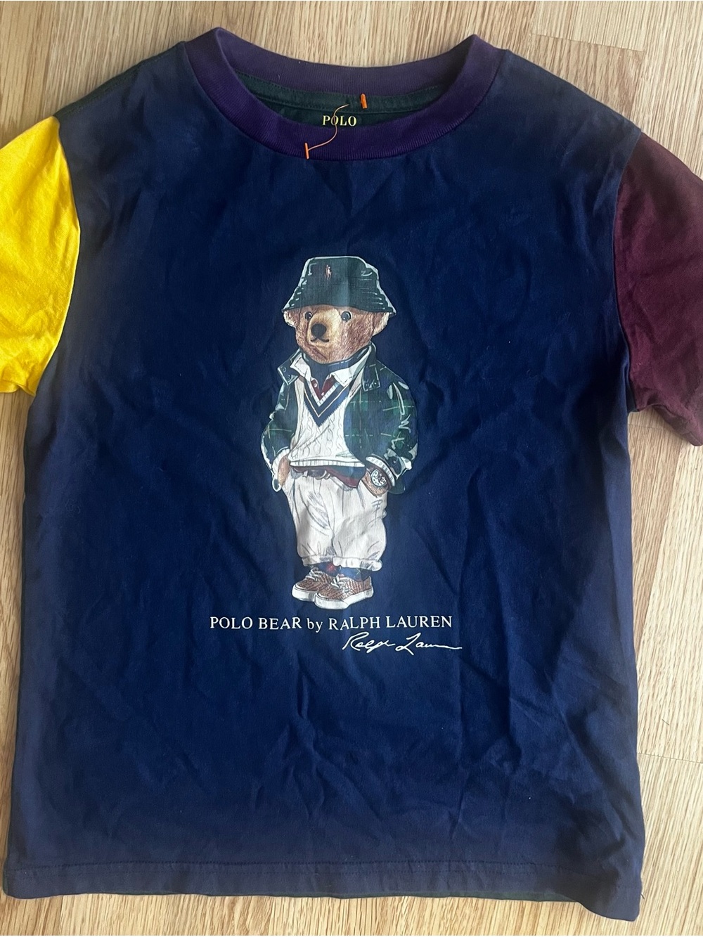 Polo by Ralph Lauren Navy Polo Bear Colorblock Tee